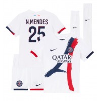 Paris Saint-Germain Nuno Mendes #25 Udebanesæt Børn 2024-25 Kortærmet (+ Korte bukser)